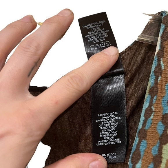 Axcess by Liz Claiborne Vintage Green and Brown Y2K 90s Tank Top Size Large - Picture 5 of 7